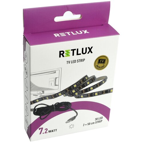 LED Retlux RLS 101 taśma ze złączem USB zimna biała, 2 x 50 cm