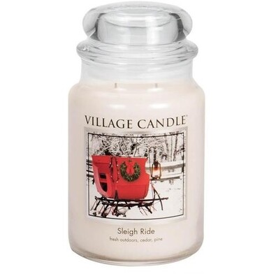 Village Candle Vonná sviečka v skle Zimná vychádzka - Sleigh ride, 645 g