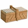 Kesper 58711 Organizer na przybory do szycia,bambus, 29 x 17 x 16,5 cm