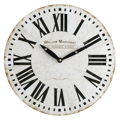 Nástenné hodiny William Marchant, biela