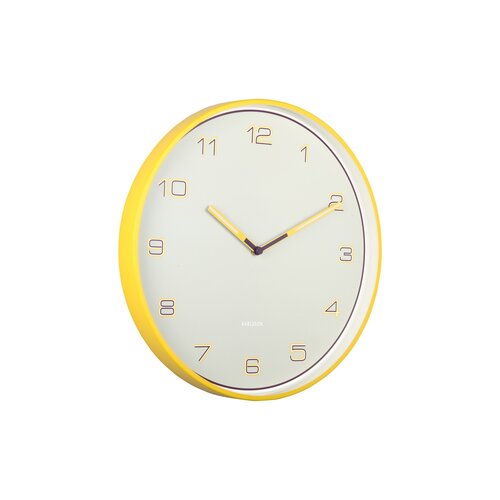 Karlsson 6013BY dizajnové nástenné hodiny žlté,priemer  40 cm