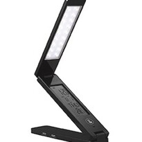 USB LED Wielofunkcyjna lampka stołowa z wyświetlaczem, czarna