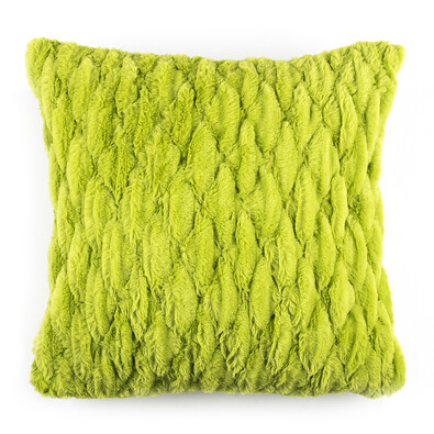 Poszewka na poduszkę włochata pikowana zielony, 45 x 45 cm