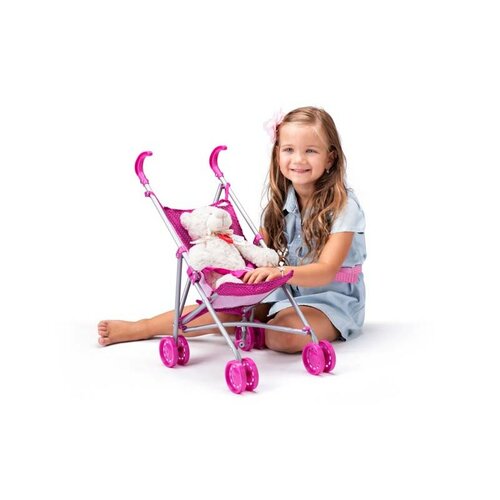 Woody Golfwagen für Puppen Einhorn Rosa, 57 x 48 x 25 cm