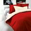 Saténové povlečení Luxury Collection červená / smetanová, 140 x 200 cm, 70 x 90 cm