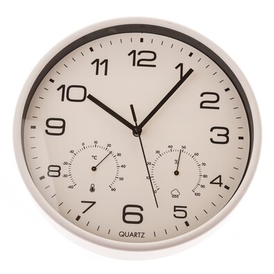 Falióra hőmérséklet- és páratartalommal, 25 cm