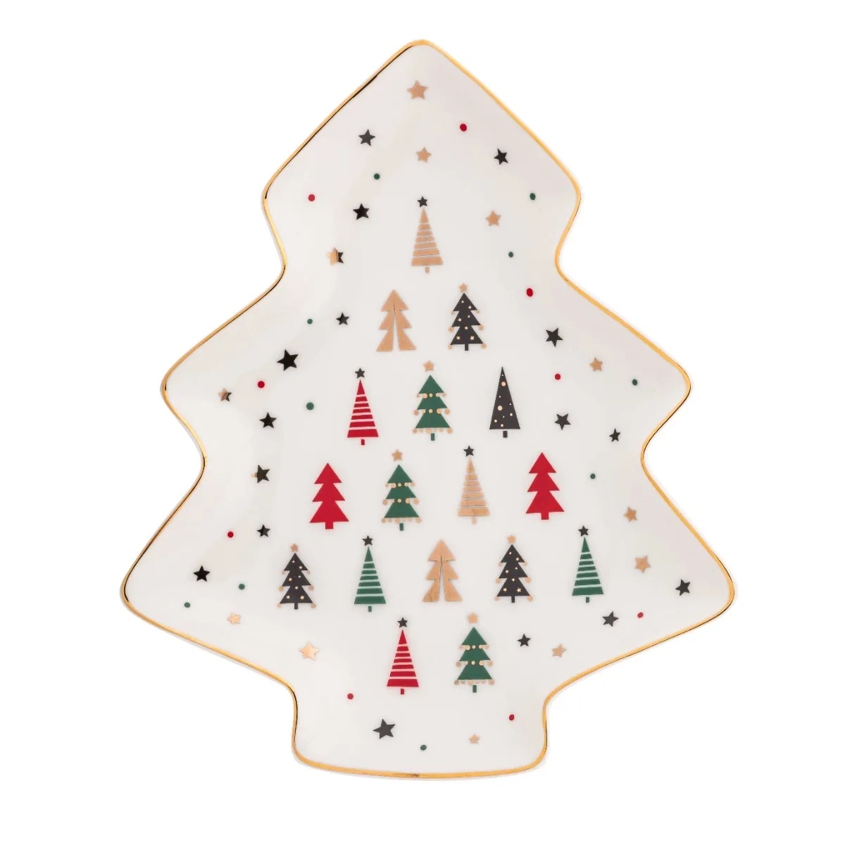 Altom Modern Tree porcelán tányér, 25 x 21 cm akciós termékkép 1