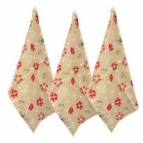 Ręcznik kuchenny Home Elements Christmas Heart, 50x 70 cm, zestaw 3 sztuk