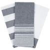 Kuchyňská utěrka Stripes šedá, 45 x 75 cm, sada 3 ks