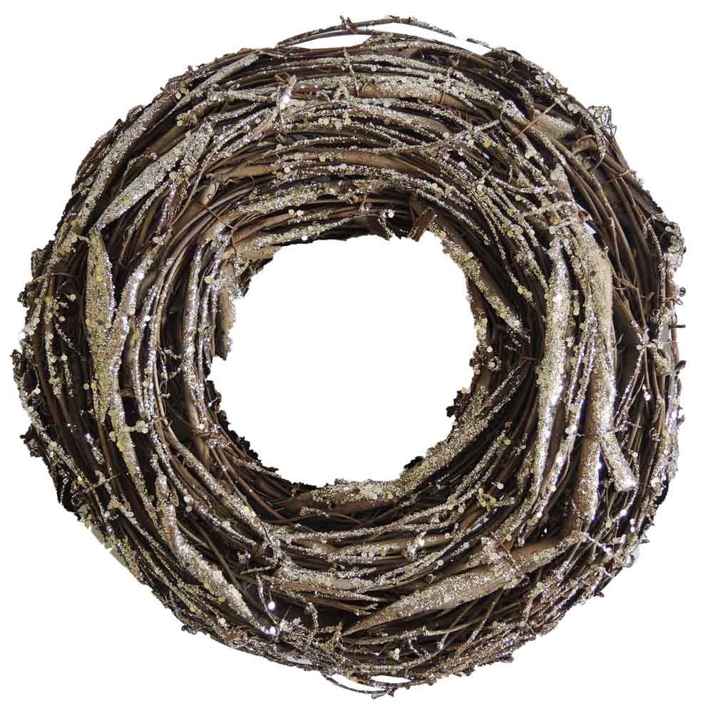 StarDeco Dekoratívny veniec Prútie bronzová, pr. 28 cm