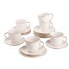 Set de cafea cu 18 piese MariaPaula Ecru Nova GoldLine