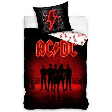 AC/DC Power Up pamut ágynemét, 140 x 200 cm, 70 x90 cm