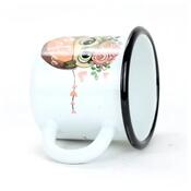 Cană emailată Belis Bufniță coffee, 7 cm, 0,25 l