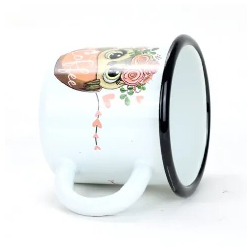 Cană emailată Belis Bufniță coffee, 7 cm, 0,25 l