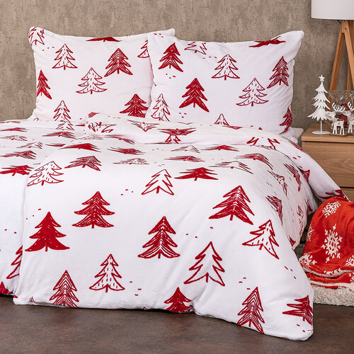 4Home Posteljnina iz mikroflanele Trees, 140 x 220 cm, 70 x 90 cm