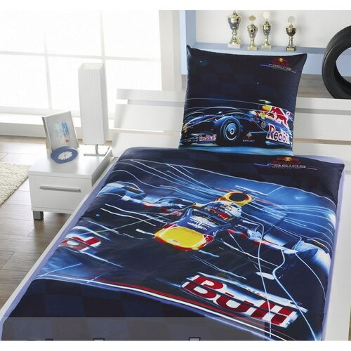 Bavlněné povlečení Red Bull Racing - Formule, 140 x 200 cm, 70 x 80 cm