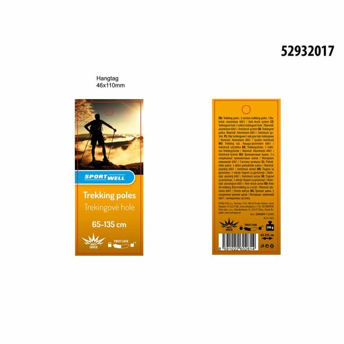 Sportwell Bastoane de trekking Twist lock, 135 cm