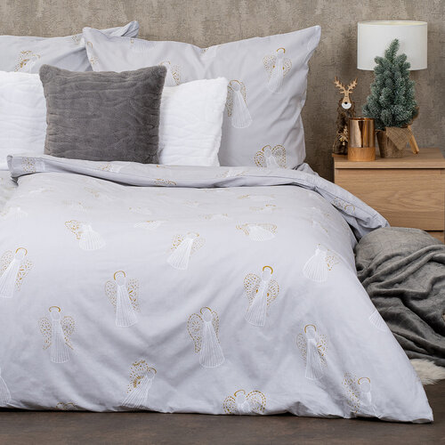 4Home Świąteczna pościel bawełniana Anioły, 140 x 200 cm, 70 x 90 cm