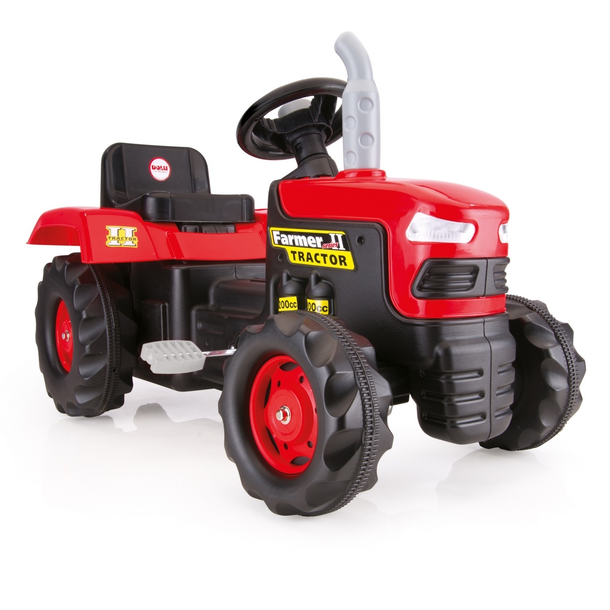 Dolu nagy pedálos traktor, piros termék 2. képe