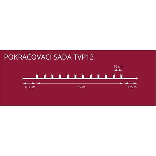 Svetelná reťaz Stromček farebný, 12 žiaroviek Filament, predĺženie