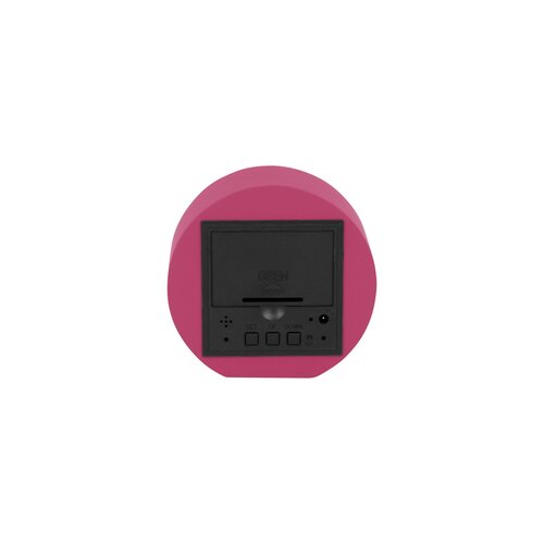Karlsson 5981BP design LED óra ébresztővel,rózsaszín, átmérő 9 cm