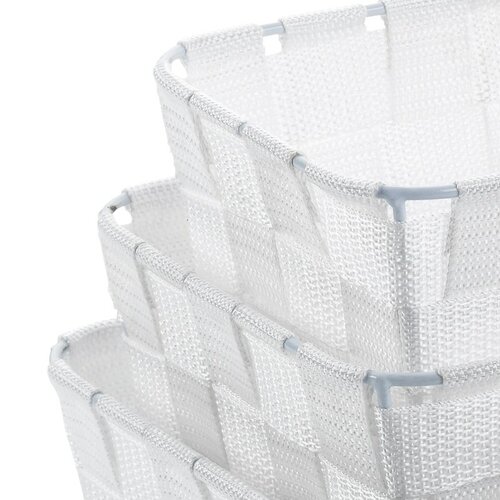 Kela 3-delni set košar za shranjevanje Alvaro,bela