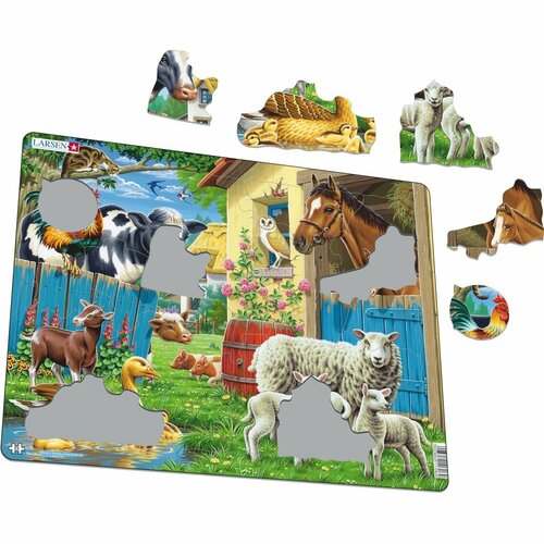 Puzzle Larsen Animale la fermă, 25 piese