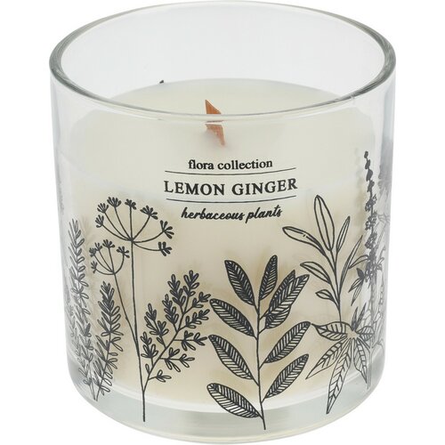 Dišeča sveča Flora Collection, limona in ingver,10 x 10 cm