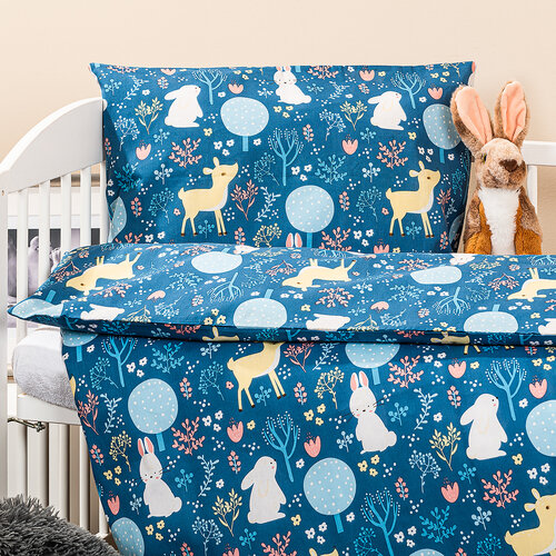 4Home Бавовняна постільна білизна для дитячого ліжечка Nordic Woodland, 100 x 135 см, 40 x 60 см