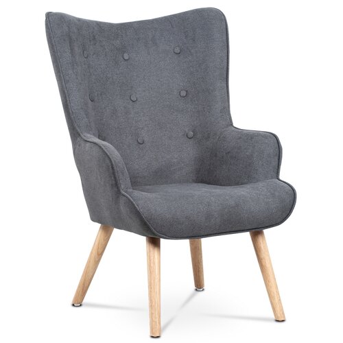 Ohrensessel mit Fußstütze GREY2, grau