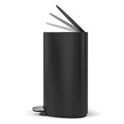 Simplehuman Pojemnik na śmieci z pedałem 6 l, półokrągły, czarna matowa stal, plastik