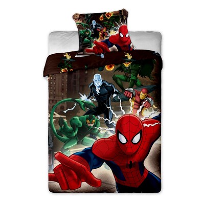 Detské bavlněné obliečky Spiderman brown 2015, 140 x 200 cm, 70 x 90 cm