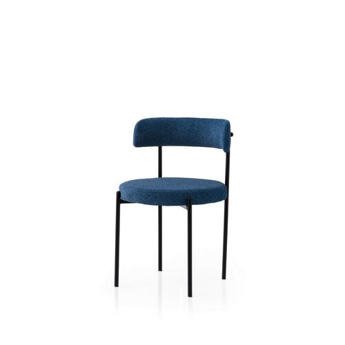 Súprava jedálenských stoličiek Gini Dark Blue and Black, 2 ks