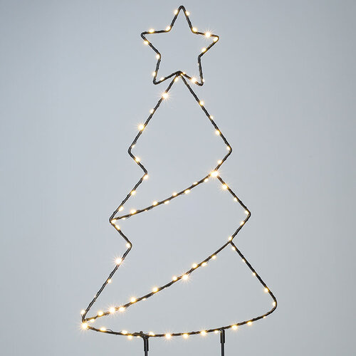 Solight LED venkovní dekorace vánoční stromeček, 85x LED, časovač, 68cm, 3x AA, 1v290