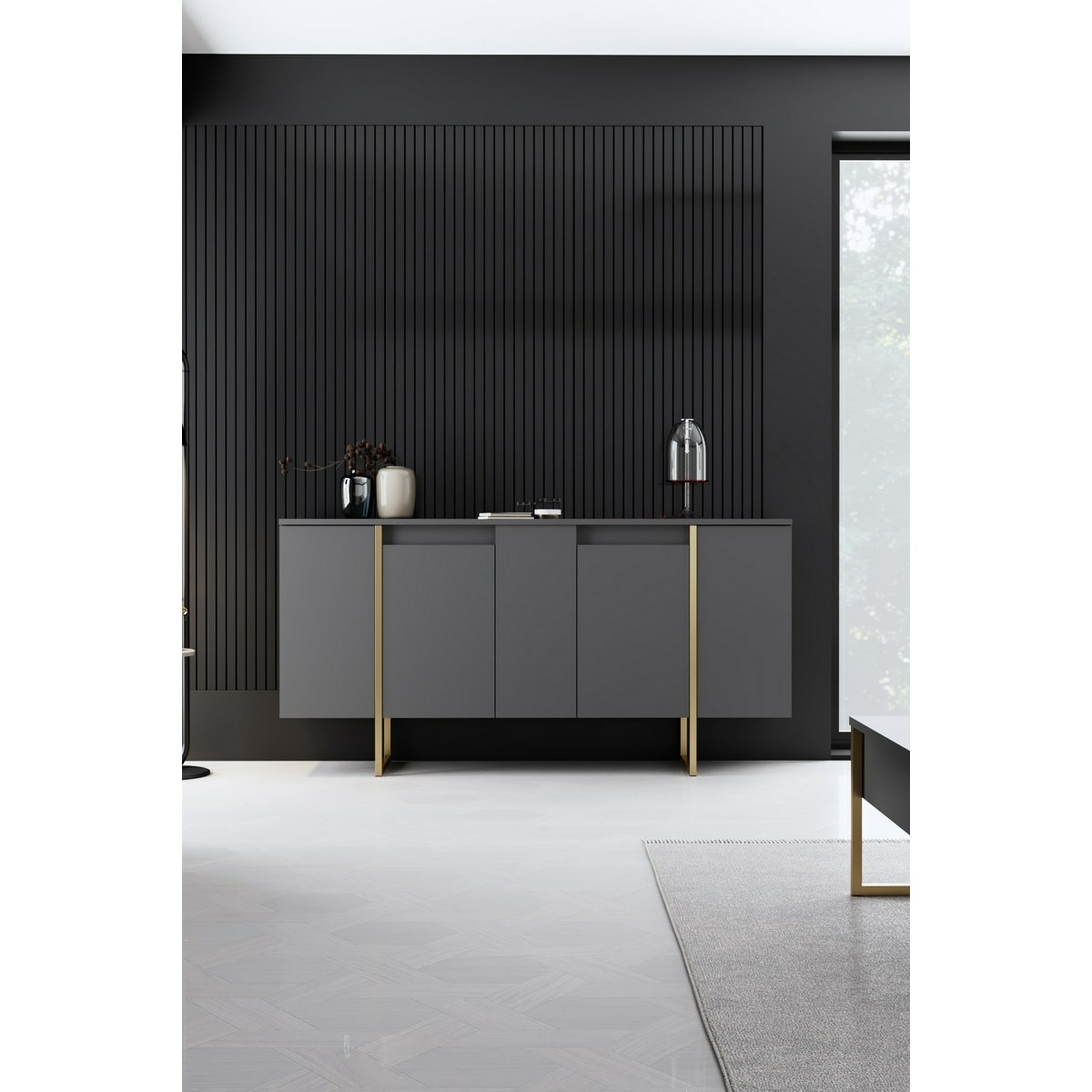 Skrinka Luxe Anthracite and Gold