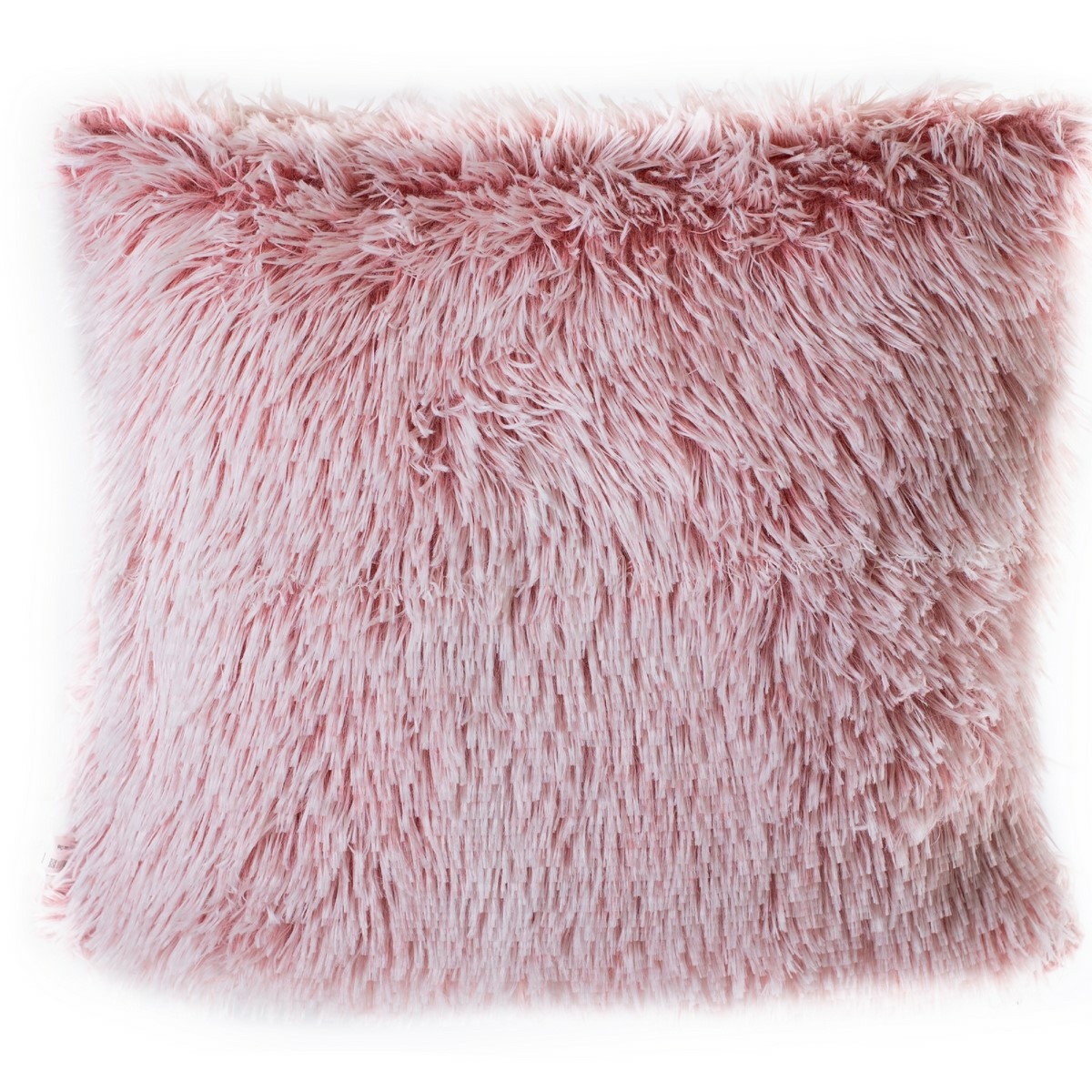 Față de pernă Peluto alb - roz, 40 x 40 cm