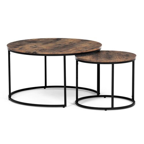 Zestaw stolików konferencyjnych, stare drewno, 2 szt.