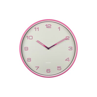 Karlsson 6013BP dizajnové nástenné hodiny ružové,priemer  40 cm