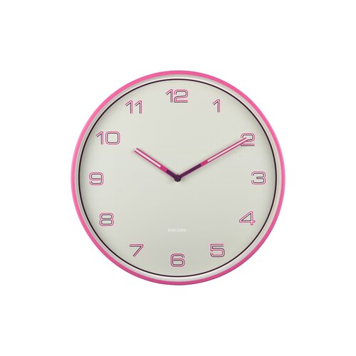 Karlsson 6013BP дизайнерські настінні годинники рожеві, діаметр  40 см