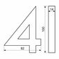 Aluminijasta hišna številka 4, 3D teksturiranapovršina