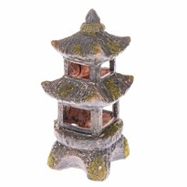 Suport de lumânare din ceramică Pagoda, 9,5 x 19,5 x 9 cm