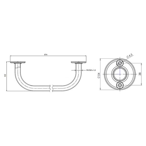 AQUALINE 8013 uscător-suport pentru prosoape 80cm, alb