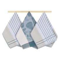 Prosop de bucătărie, dungi, gri-albastru, 50 x 70 cm, set 3 buc. Prosop de bucătărie, dungi, gri-albastru, 50 x 70 cm, set 3 buc.