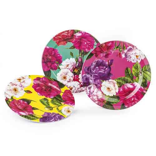 Blossom Zestaw talerzy płytkich 25 cm, 3 sztmix kolorów,