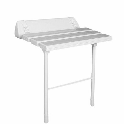 SAPHO A0020301 Scaun de duș pliabil pentruhandicapați cu suport, alb