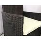Set de grădină din rattan Aldotrade GardenLine,maro + perne de scaun crem