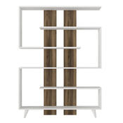 Knihovna Rain White Walnut