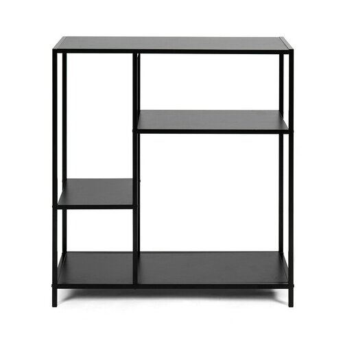 Kovový regál LOFTY GRID SHADOW, 86 x 80 cm, černá
