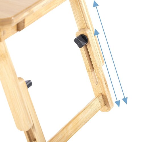 Măsuță laptop Restilo Ryker, din bambus, 50 x 30 x 25 cm