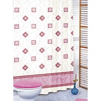 Duschvorhang Quadrate rosa, 180 x 200 cm